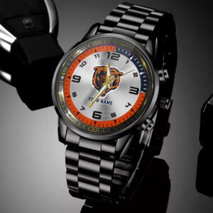 Chicago Bears NFL Personalized Black Hand Sport Watch Gifts For Fans BW1433