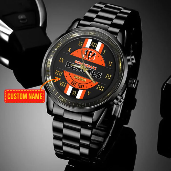 Cincinnati Bengals Personalized NFL Fashion Sport Watch 2024 Collection For Fan BW1008