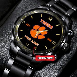 Clemson Tigers NCAA Black Fashion Personalized Sport Watch BW1494