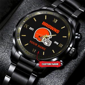 Cleveland Browns NFL Black Fashion Personalized Sport Watch BW1338