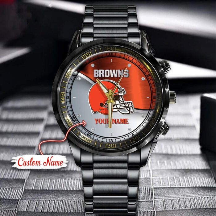 Cleveland Browns NFL Custom Name Stainless Steel Sport Watch BW1208