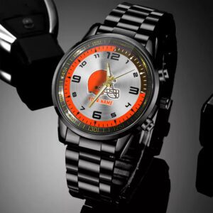 Cleveland Browns NFL Personalized Black Hand Sport Watch Gifts For Fans BW1434