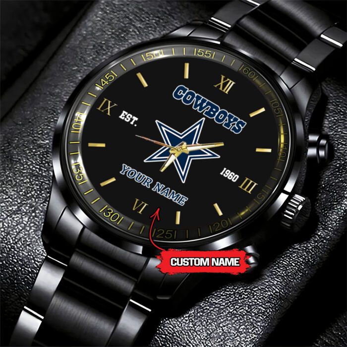 Dallas Cowboys NFL Black Fashion Personalized Sport Watch BW1339