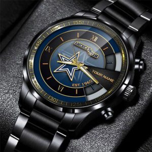 Dallas Cowboys NFL Black Fashion Sport Watch Customize Your Name Fan Gifts BW1769