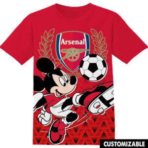 Football Arsenal Disney Mickey Unisex 3D T-Shirt