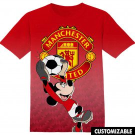 Football Manchester United Mickey Unisex 3D T-Shirt