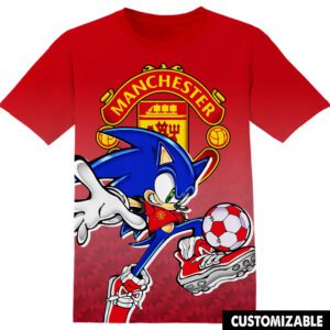 Football Manchester United Sonic the Hedgehog Unisex 3D T-Shirt