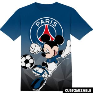 Football Paris Saint Germain FC Disney Mickey Unisex 3D T-Shirt