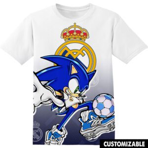 Football Real Madrid Sonic the Hedgehog Unisex 3D T-Shirt