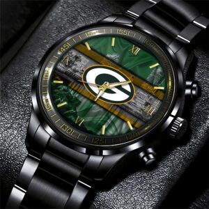 Green Bay Packers NFL Black Fashion Sport Watch BW1469