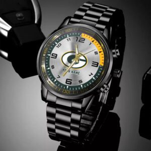 Green Bay Packers NFL Personalized Black Hand Sport Watch Gifts For Fans BW1438