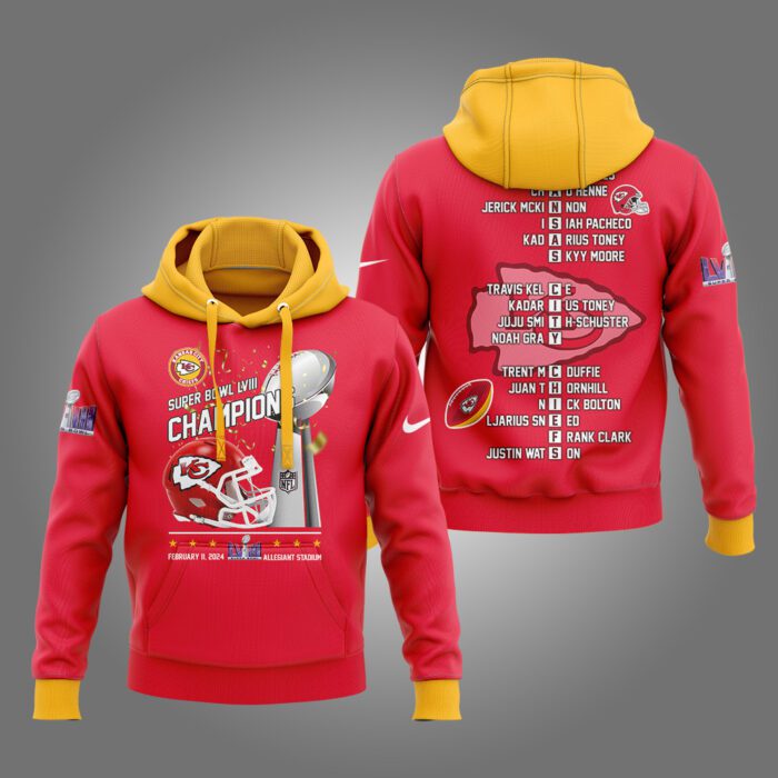 Kansas City Chief Super Bowl Championship 2024 Hoodie Set HSC1017