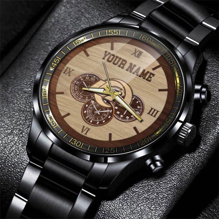 Los Angeles Rams NFL Black Fashion Sport Watch Customized Your Name BW1671