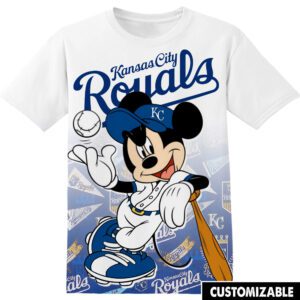 MLB Kansas City Royals Disney Mickey Unisex 3D T-Shirt