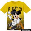 MLB Pittsburgh Pirates Disney Mickey Unisex 3D T-Shirt