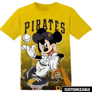 MLB Pittsburgh Pirates Disney Mickey Unisex 3D T-Shirt