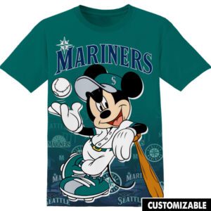 MLB Seattle Mariners Disney Mickey Unisex 3D T-Shirt