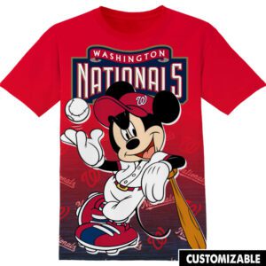 MLB Washington Nationals Disney Mickey Unisex 3D T-Shirt