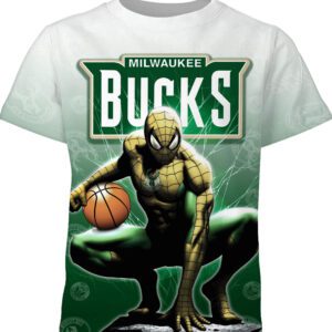 Marvel NBA SpiderMan Milwaukee Bucks Unisex 3D T-Shirt