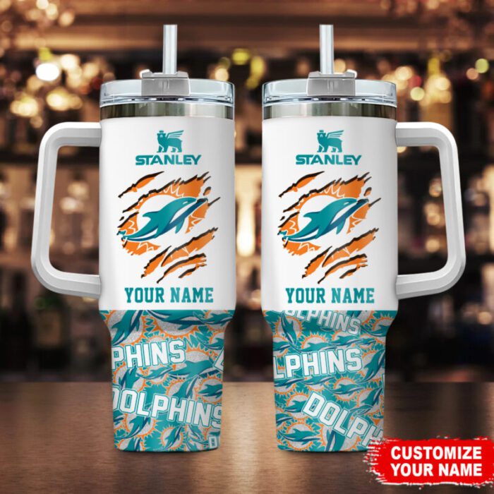 Miami Dolphins Gift For NFL Fans Personalized Stanley Tumbler 40Oz STT3004