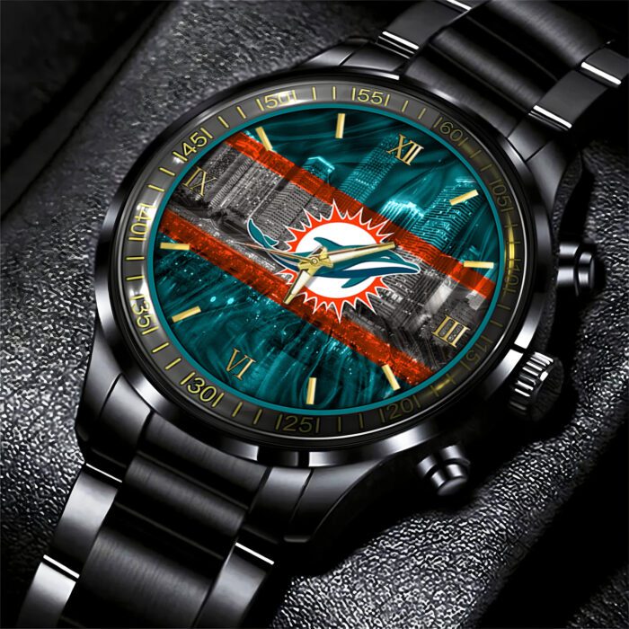 Miami Dolphins NFL Black Fashion Sport Watch BW1478