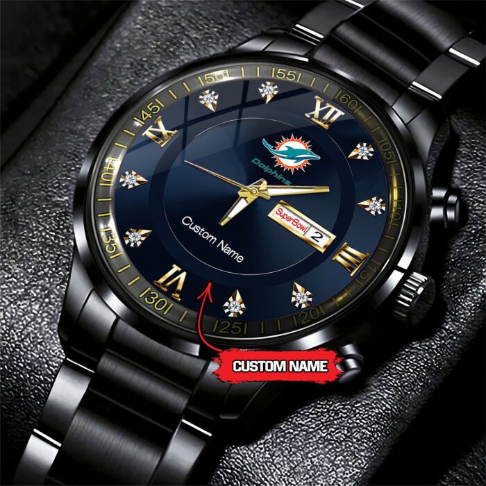 Miami Dolphins NFL Personalized Fashion Sport Watch Perfect Gift BW1575