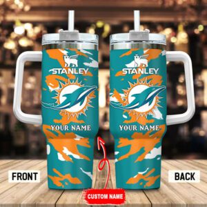 Miami Dolphins NFL Personalized Stans Handled Stanley Tumbler 40Oz Gifts For Fans STT3118