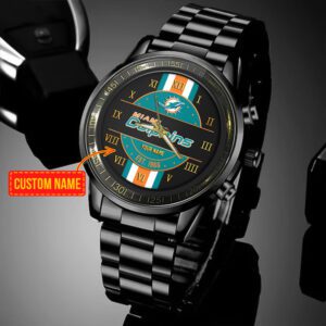 Miami Dolphins Personalized NFL Fashion Sport Watch 2024 Collection For Fan BW1022