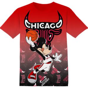 NBA Chicago Bulls Disney Mickey Unisex 3D T-Shirt