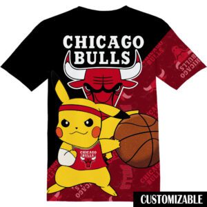 NBA Chicago Bulls Pokemon Pikachu Unisex 3D T-Shirt