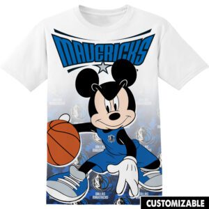 NBA Dallas Mavericks Disney Mickey Unisex 3D T-Shirt