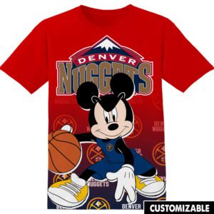 NBA Denver Nuggets Disney Mickey Unisex 3D T-Shirt