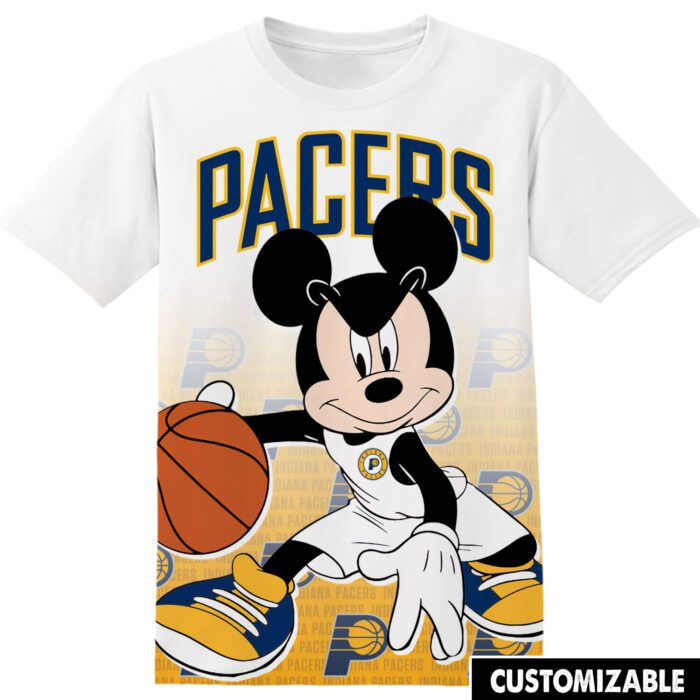 NBA Indiana Pacers Disney Mickey Unisex 3D T-Shirt