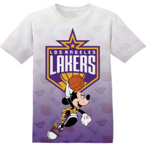 NBA Los Angeles Lakers Mickey Unisex 3D T-Shirt