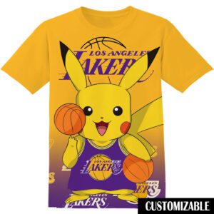 NBA Los Angeles Lakers Pokemon Pikachu Unisex 3D T-Shirt