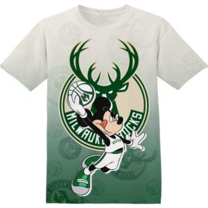 NBA Milwaukee Bucks Mickey Unisex 3D T-Shirt