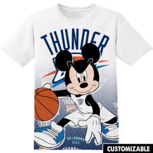NBA Oklahoma City Thunder Disney Mickey Unisex 3D T-Shirt