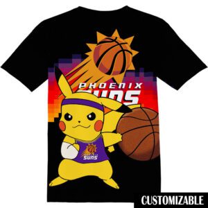 NBA Phoenix Suns Pokemon Pikachu Unisex 3D T-Shirt