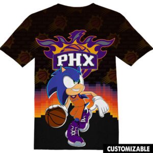 NBA Phoenix Suns Sonic the Hedgehog Unisex 3D T-Shirt