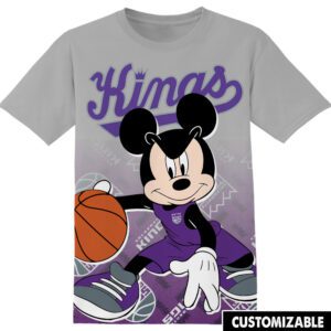 NBA Sacramento Kings Disney Mickey Unisex 3D T-Shirt