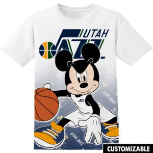 NBA Utah Jazz Disney Mickey Unisex 3D T-Shirt