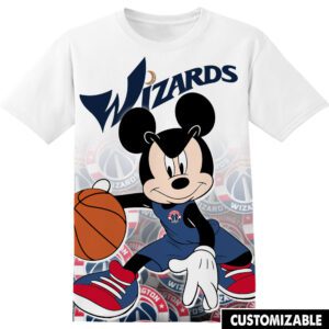 NBA Washington Wizards Disney Mickey Unisex 3D T-Shirt