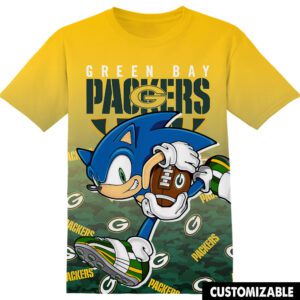 NFL Green Bay Packers Sonic the Hedgehog Unisex 3D T-Shirt