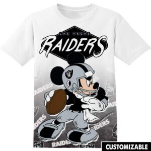 NFL Las Vegas Raiders Mickey Unisex 3D T-Shirt