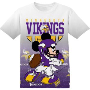 NFL Minnesota Vikings Mickey Unisex 3D T-Shirt