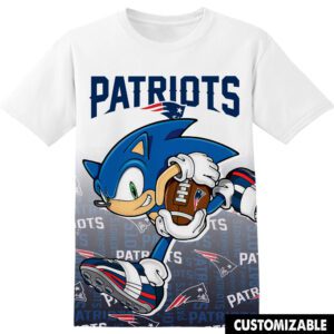 NFL New England Patriots Sonic the Hedgehog Unisex 3D T-Shirt