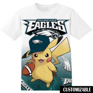 NFL Philadelphia Eagles Pokemon Pikachu Unisex 3D T-Shirt