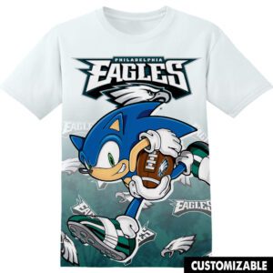 NFL Philadelphia Eagles Sonic the Hedgehog Unisex 3D T-Shirt