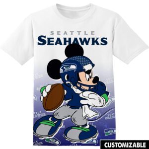 NFL Seattle Seahawks Mickey Unisex 3D T-Shirt