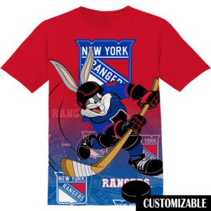 NHL New York Rangers Bugs Bunny Unisex 3D T-Shirt